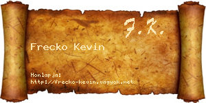 Frecko Kevin névjegykártya